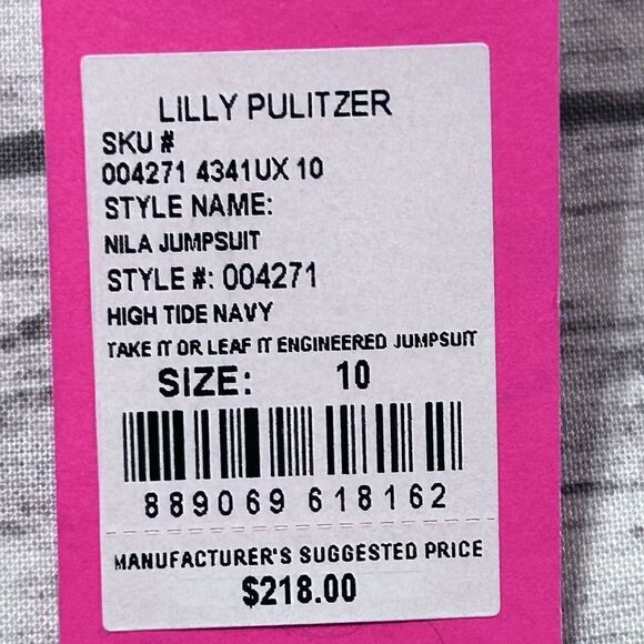Lilly Pulitzer Nila Jumpsuit Take It Or Leaf It Engineered - Picture 9 of 11